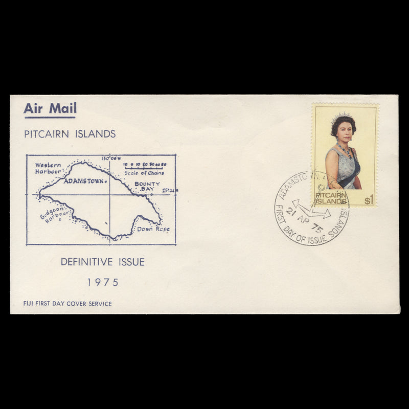 Pitcairn Islands 1975 Queen Elizabeth II first day cover