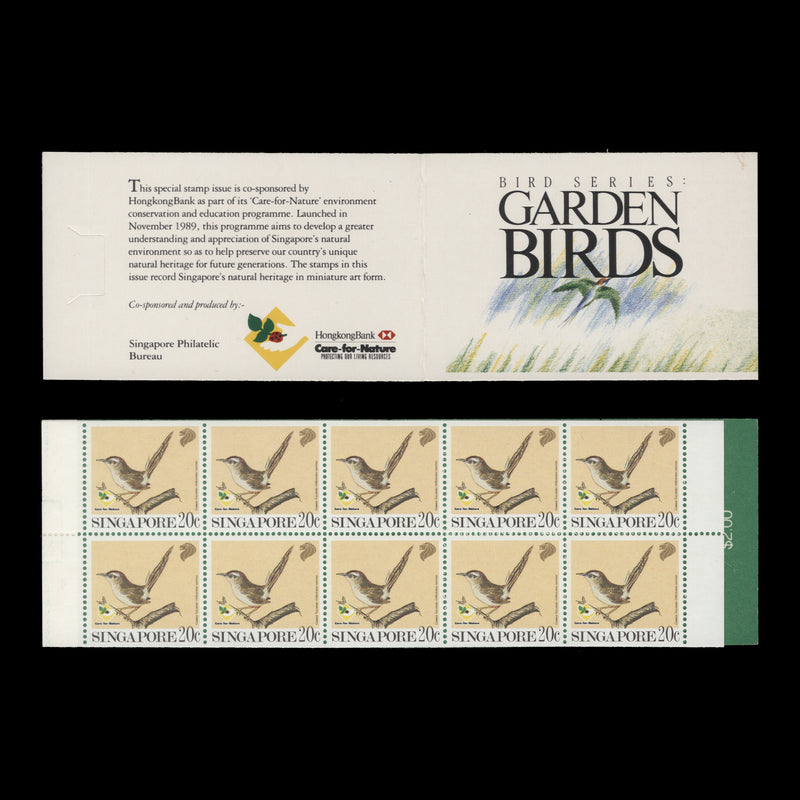 Singapore 1991 Garden Birds booklet