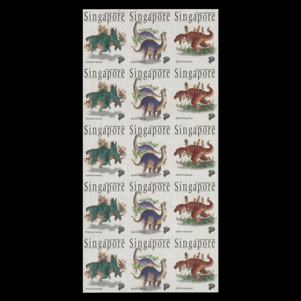 Singapore 1998 (MNH) Dinosaurs sheetlet