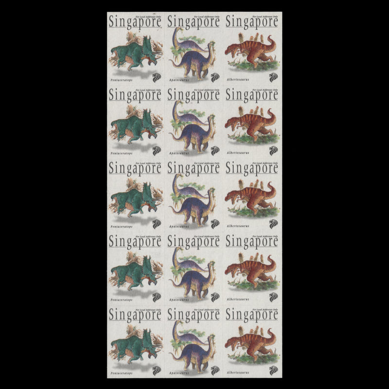 Singapore 1998 (MNH) Dinosaurs sheetlet