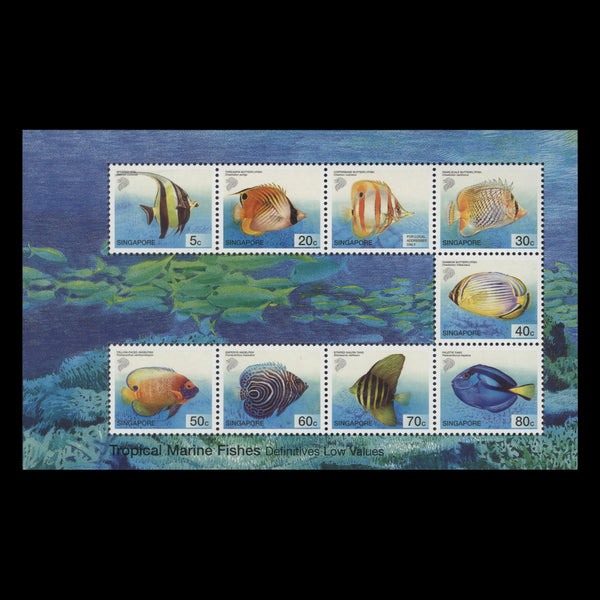 Singapore 2001 (MNH) Tropical Marine Fish Definitives miniature sheet