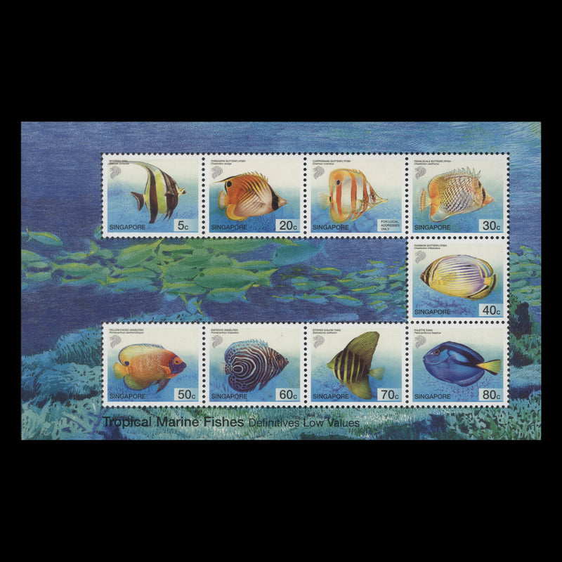 Singapore 2001 (MNH) Tropical Marine Fish Definitives miniature sheet