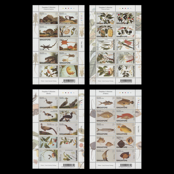 Singapore 2002 (MNH) Natural History Drawings sheetlets