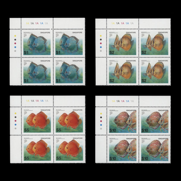 Singapore 2002 (MNH) Tropical Marine Fish Definitives plate blocks