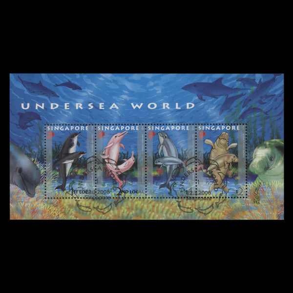 Singapore 2006 (Used) Sea Mammals miniature sheet