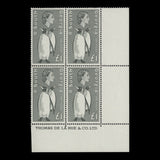 South Georgia 1969 (MLH) £1 King Penguins imprint block