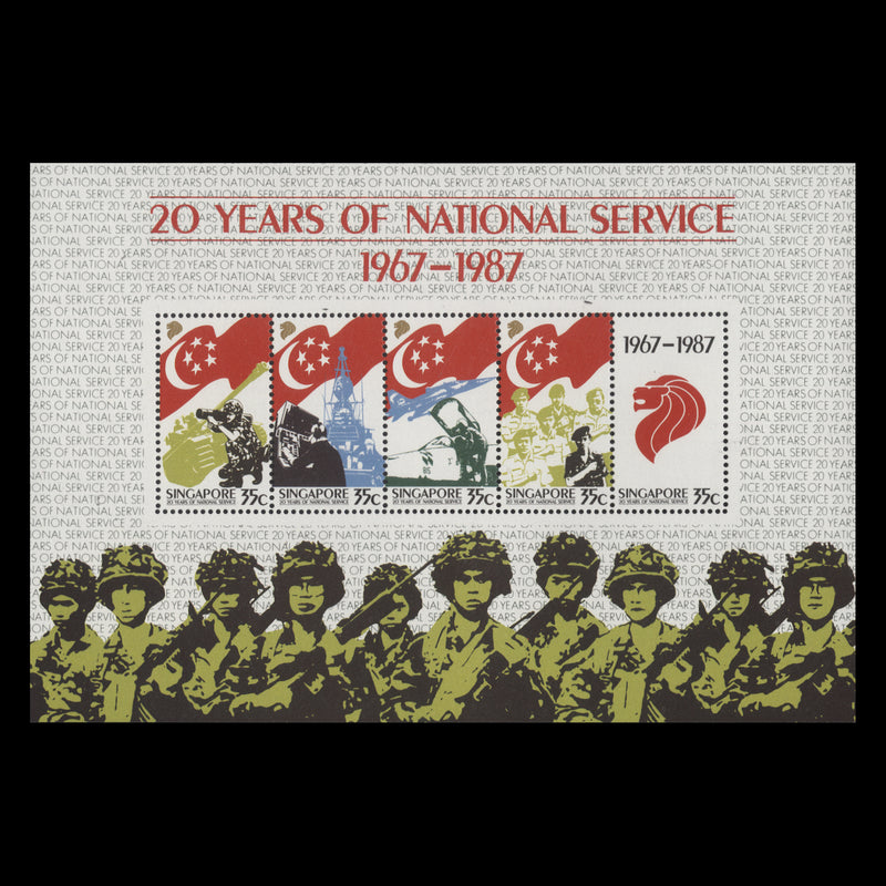 Singapore 1987 (MNH) National Service miniature sheet