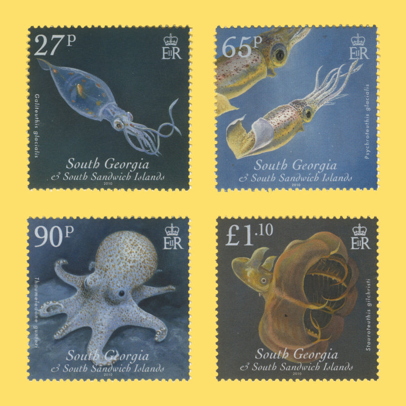 South Georgia 2010 (MNH) Cephalopods set