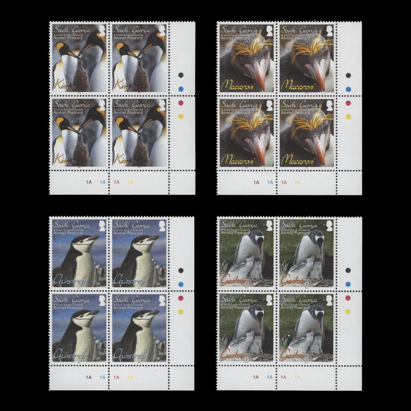 South Georgia 2010 (MNH) Penguins plate blocks