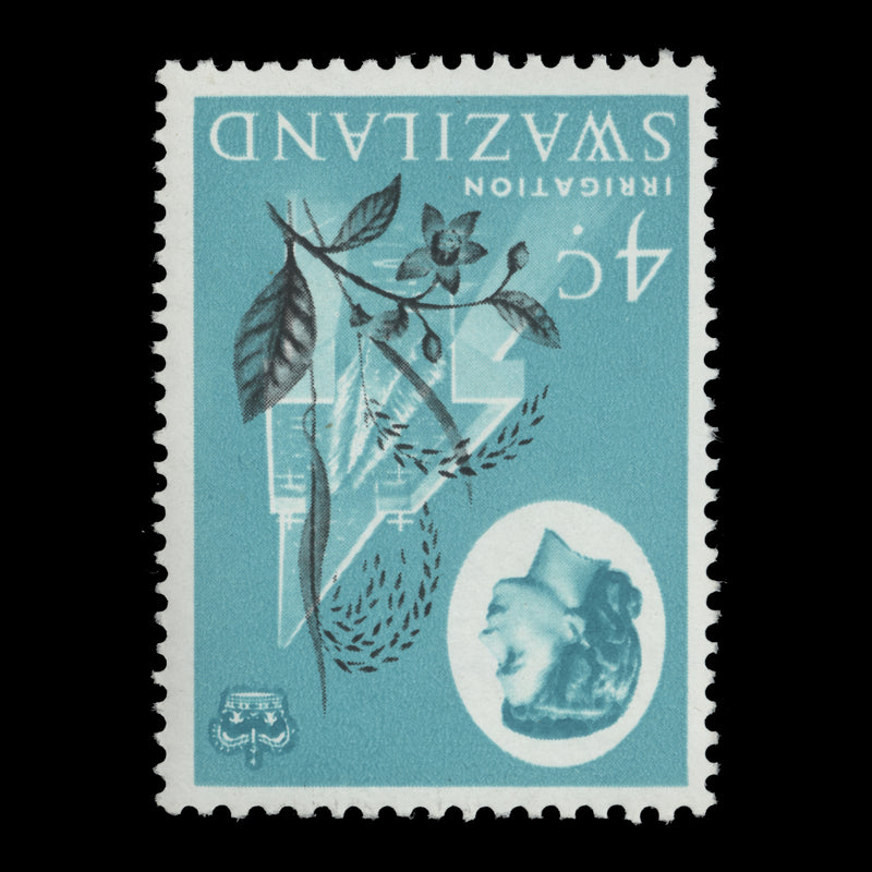 Swaziland 1962 (Variety) 4c Irrigation with inverted watermark