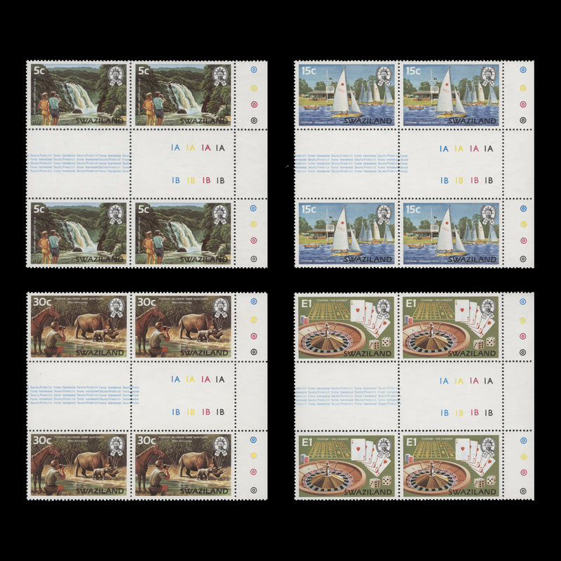 Swaziland 1981 (MNH) Tourism gutter plate blocks