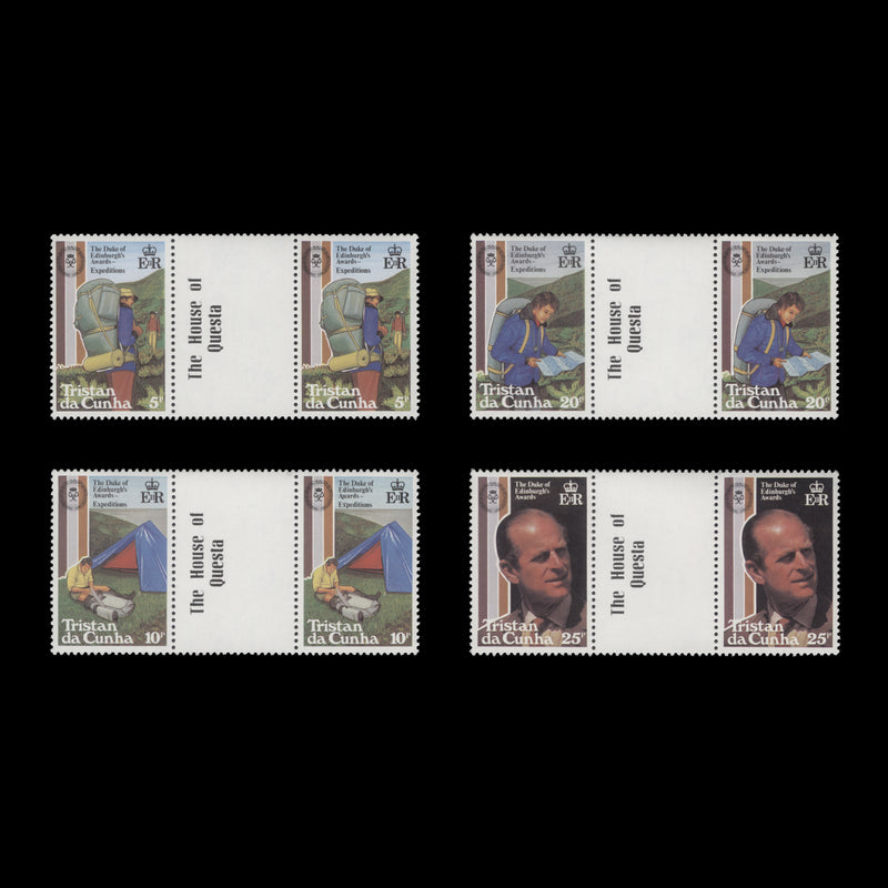 Tristan da Cunha 1981 (MNH) Duke of Edinburgh Awards Scheme gutter imprint pairs