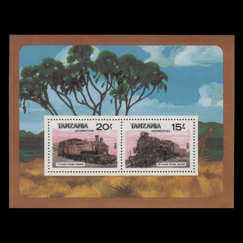 Tanzania 1985 (MNH) Railway Locomotives miniature sheet