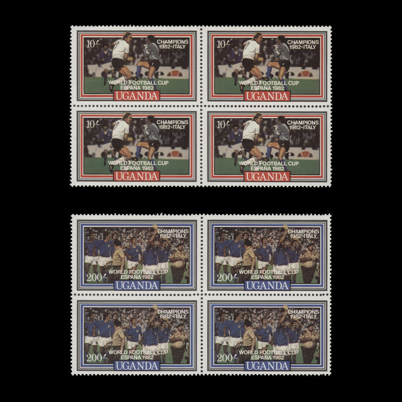 Uganda 1982 (MNH) World Cup Football Championship Winners blocks