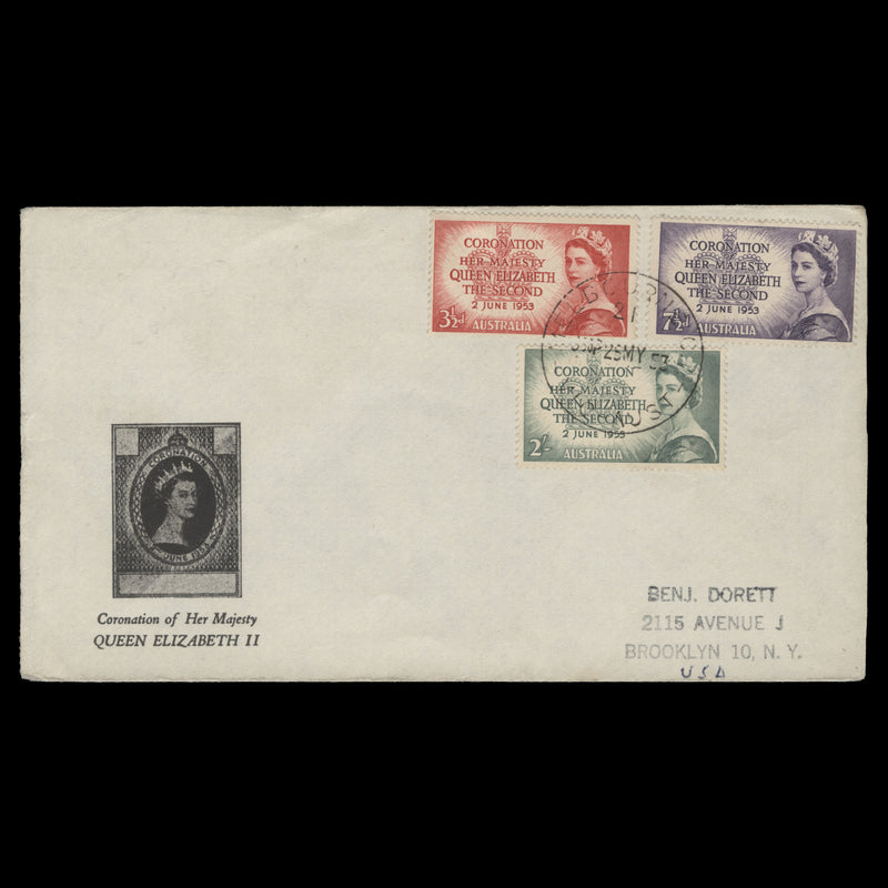 Australia 1953 Coronation first day cover, MELBOURNE