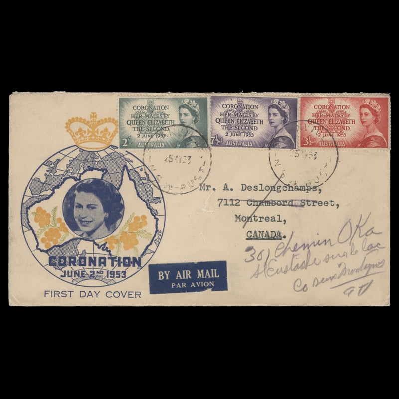 Australia 1953 Coronation first day cover, GRANVILLE