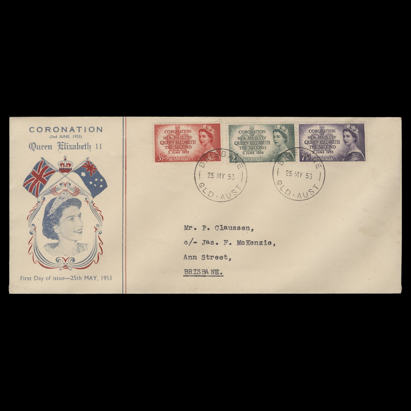 Australia 1953 Coronation first day cover, BRISBANE