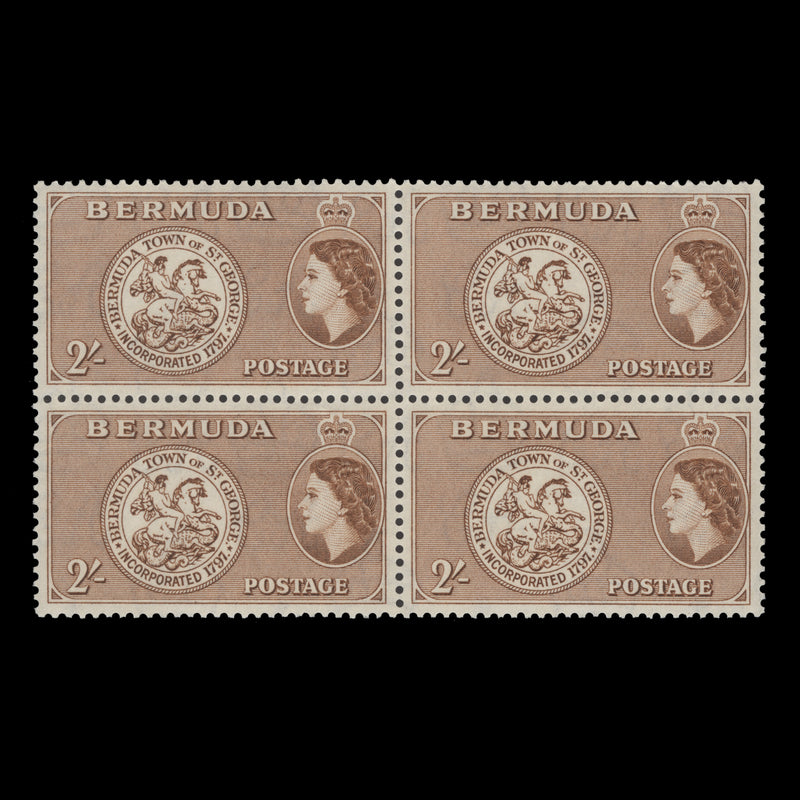 Bermuda 1953 (MNH) 2s Arms of St George block