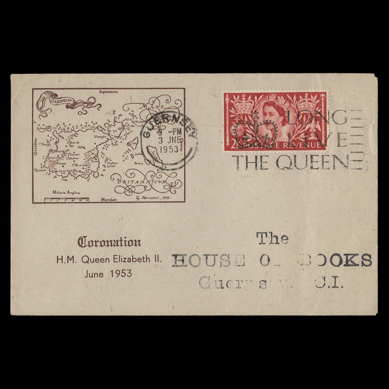 Great Britain 1953 (FDC) 2½d Coronation, GUERNSEY