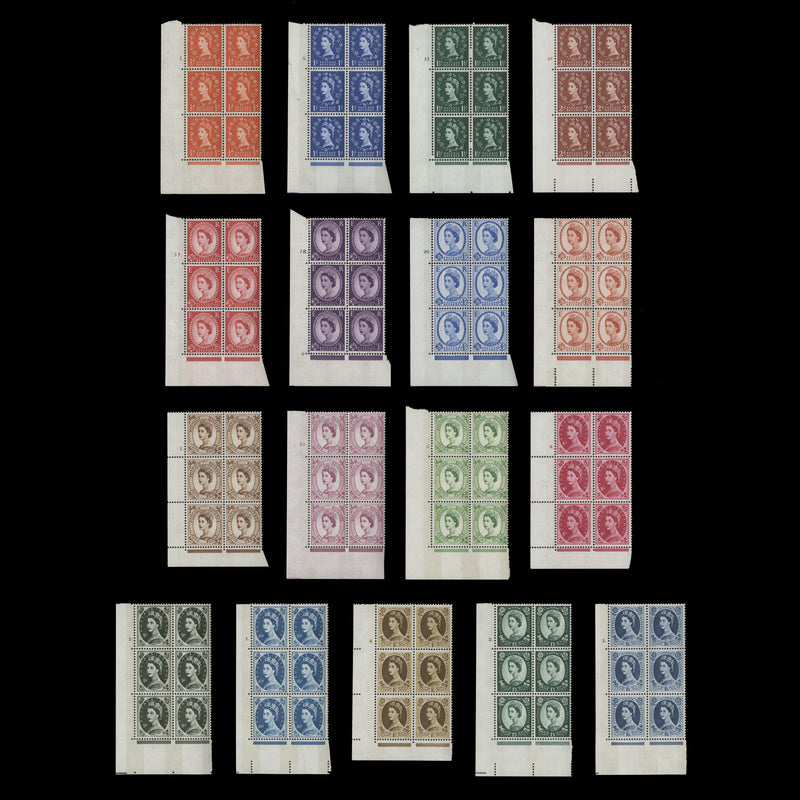 Great Britain 1960-67 (MNH) Phosphor Wilding Definitives cylinder blocks