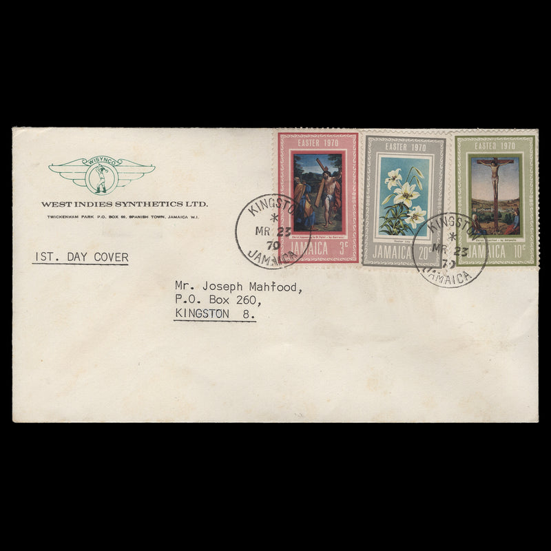 Jamaica 1970 Easter first day cover, KINGSTON