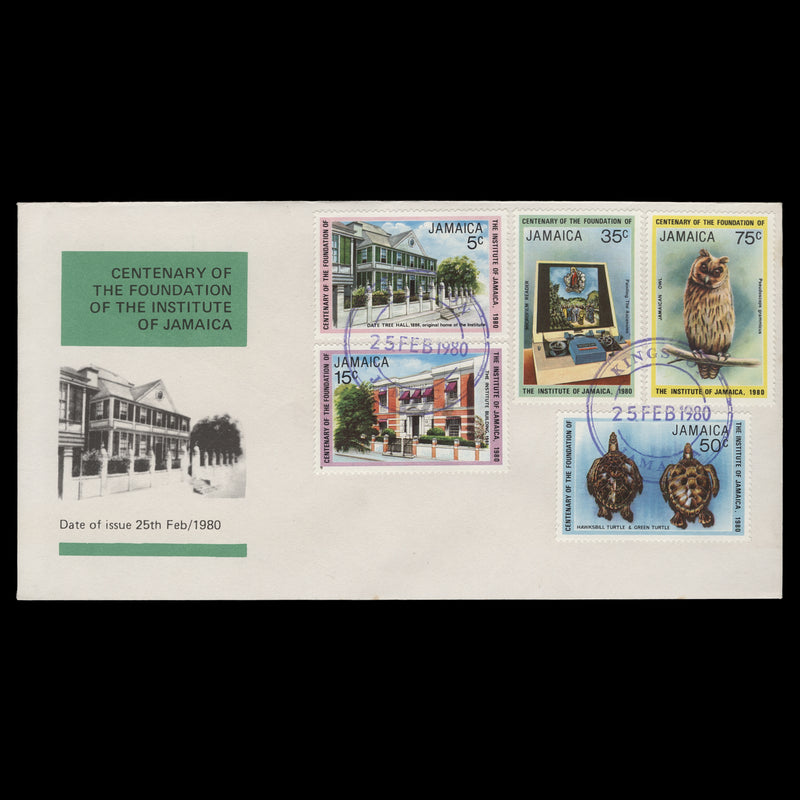 Jamaica 1980 Institute of Jamaica Centenary first day cover, KINGSTON