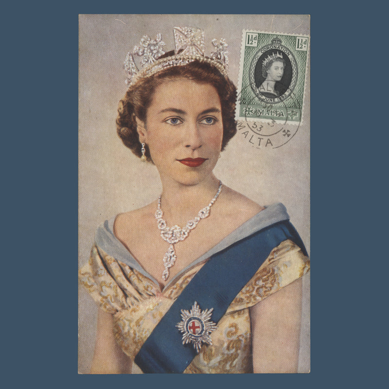 Malta 1953 (FDC) 1½d Coronation, VALLETTA