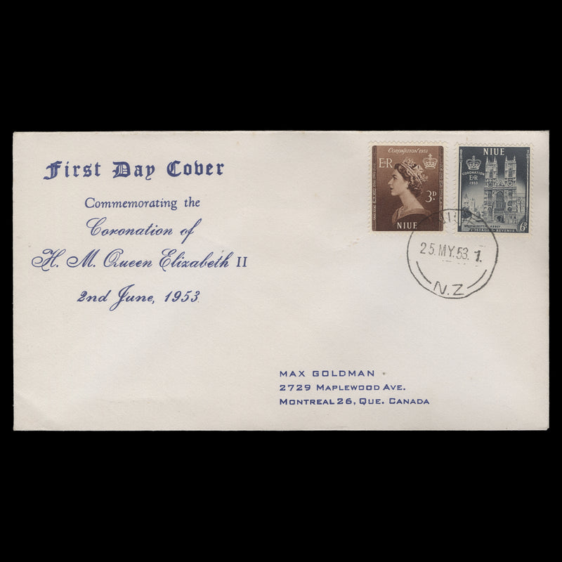 Niue 1953 Coronation first day cover