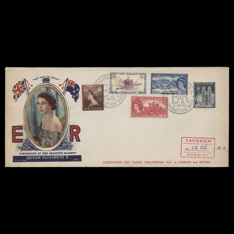 New Zealand 1953 Coronation day flight cover, WELLINGTON