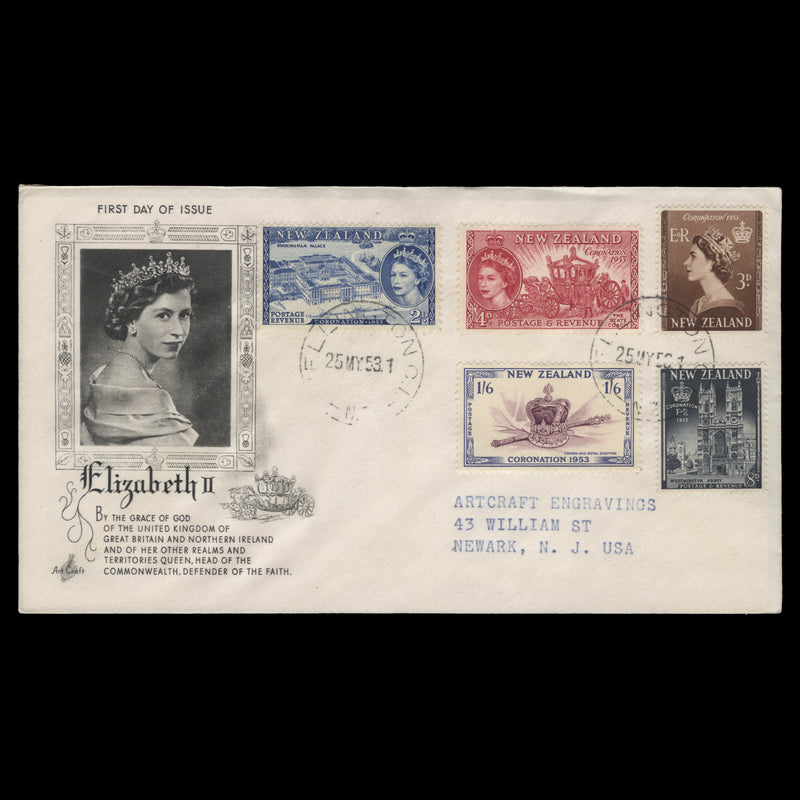 New Zealand 1953 Coronation first day cover, WELLINGTON