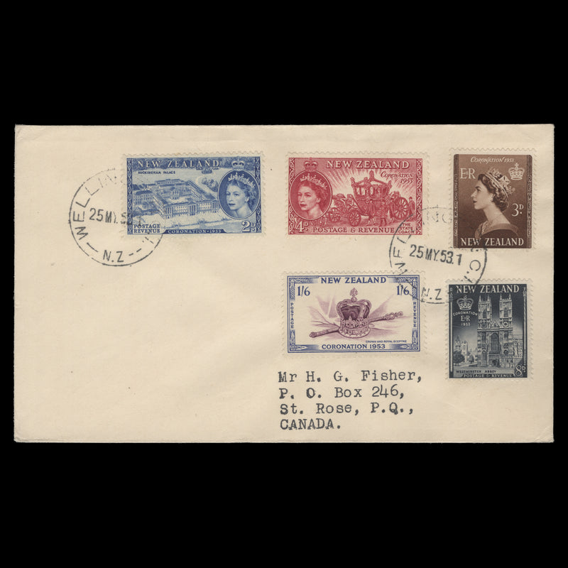 New Zealand 1953 Coronation first day cover, WELLINGTON