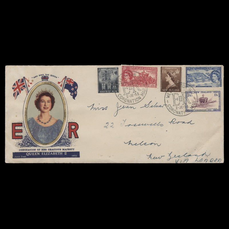 New Zealand 1953 Coronation day flight cover, WELLINGTON