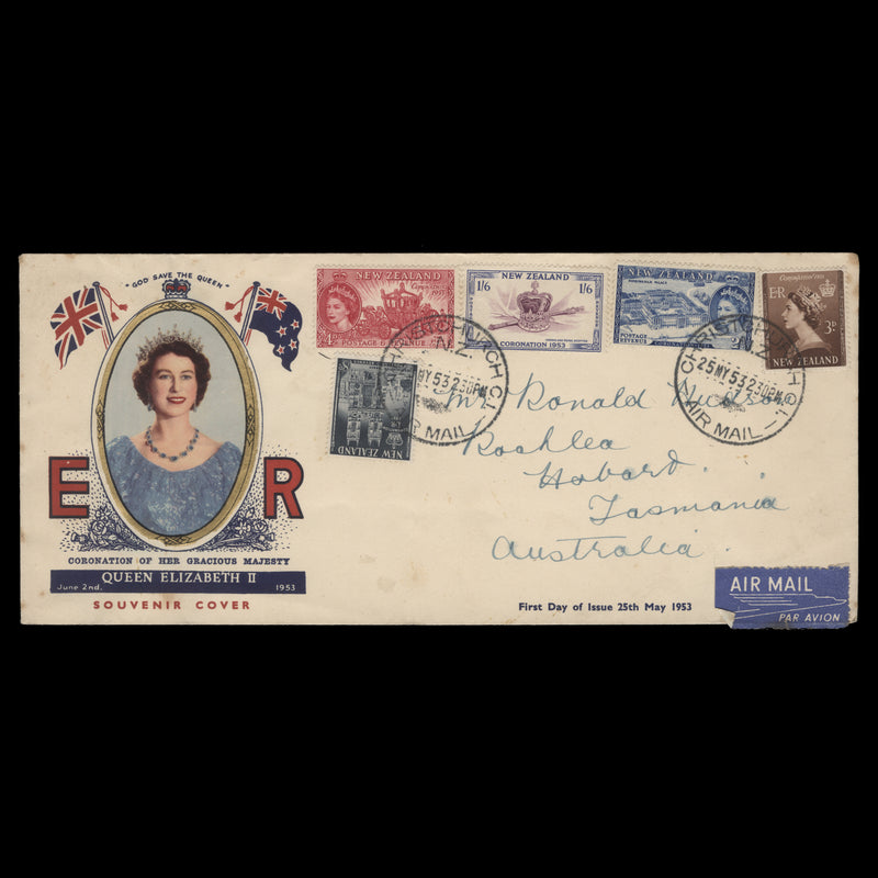 New Zealand 1953 Coronation first day cover, CHRISTCHURCH