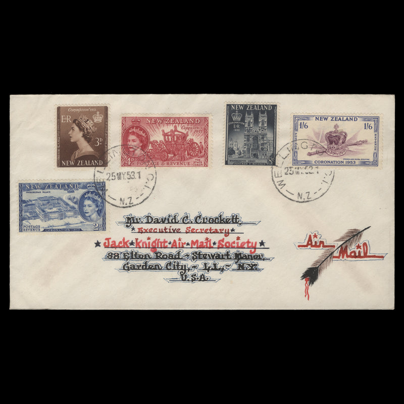 New Zealand 1953 Coronation first day cover, WELLINGTON