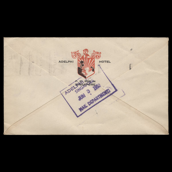 Singapore 1953 (FDC) 10c Coronation pair