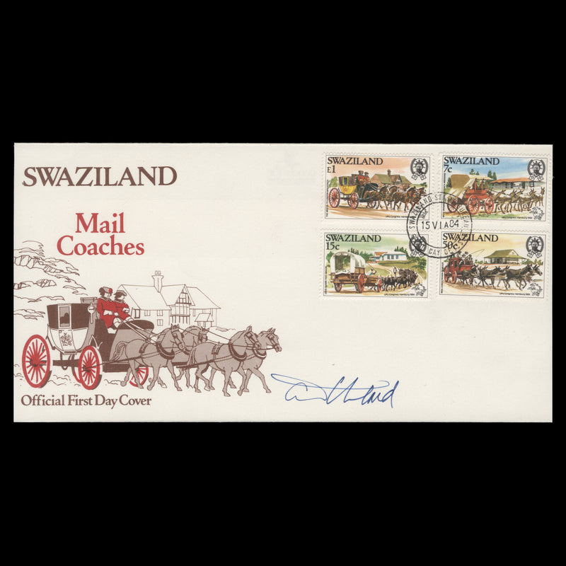 Swaziland 1984 UPU Congress, Hamburg first day cover signed by designer