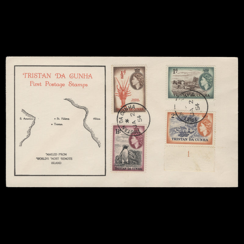 Tristan da Cunha 1954 Definitives first day cover