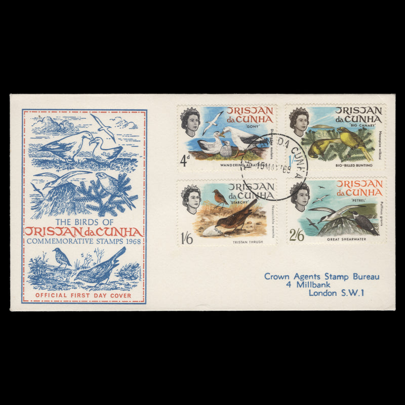 Tristan da Cunha 1968 Birds first day cover