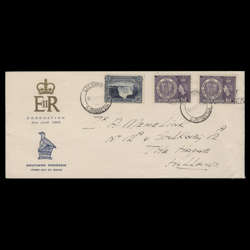 Southern Rhodesia 1953 Rhodes Centenary Exhibition first day cover, SALISBURY