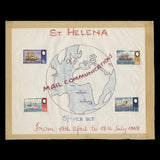 Saint Helena 1969 Mail Communications display set with SPECIMEN overprint