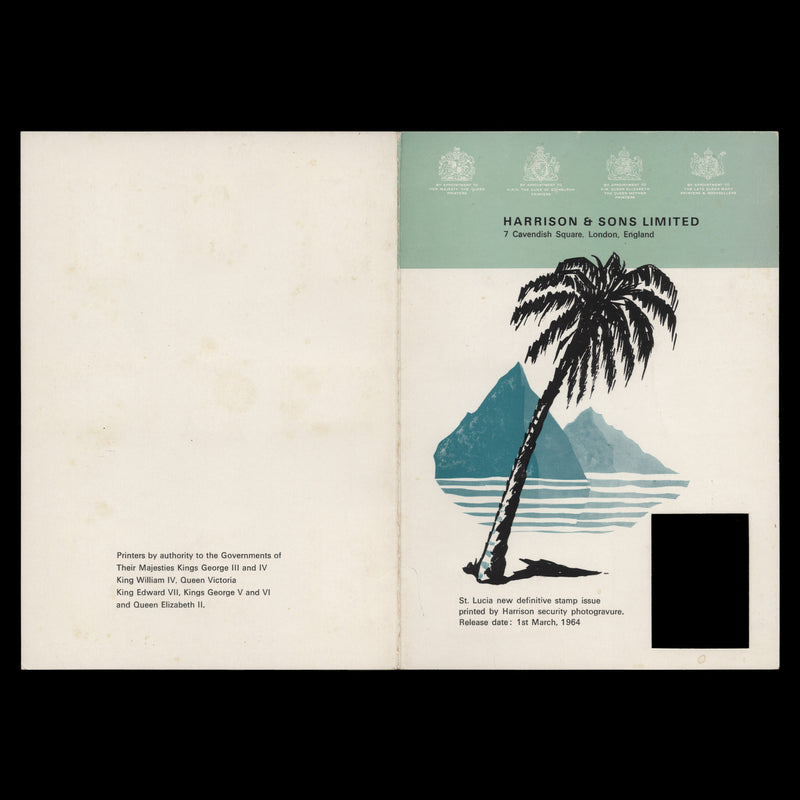 Saint Lucia 1964 Definitives presentation folder