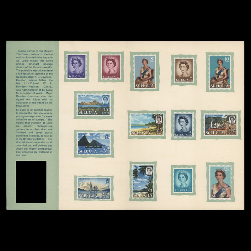 Saint Lucia 1964 Definitives presentation folder