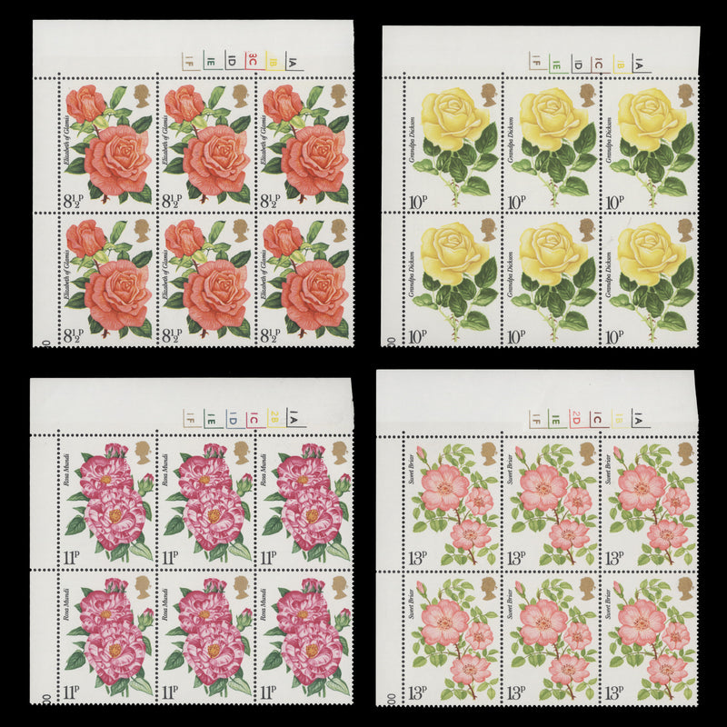 Great Britain 1976 (MLH) Roses cylinder blocks