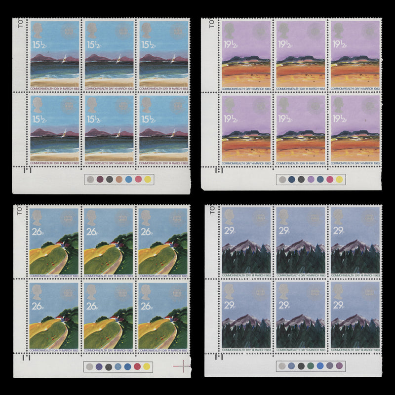 Great Britain 1983 (MNH) Geographical Regions traffic light blocks