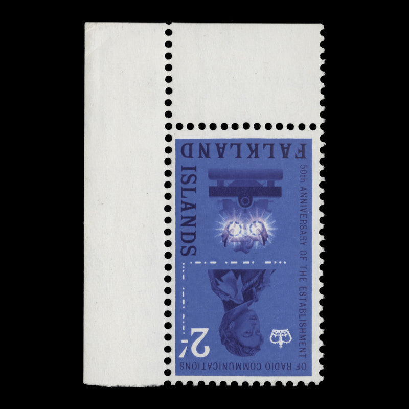 Falkland Islands 1962 (Variety) 2s Radio Communications with inverted watermark