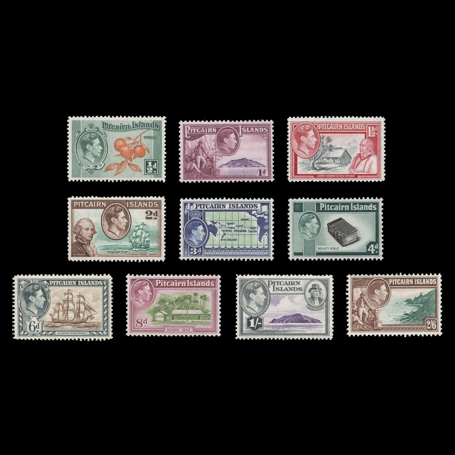 Pitcairn Islands 1940-51 (MNH) Definitives – ZEBOOSE.COM