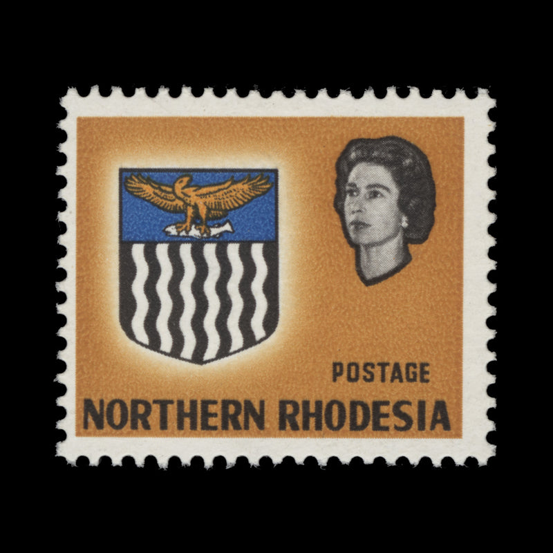 Northern Rhodesia 1963 (Error) 9d Arms missing black