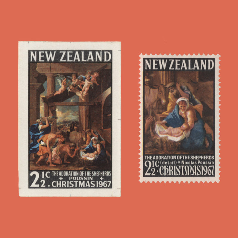 New Zealand 1967 2½c Christmas unadopted De La Rue essay