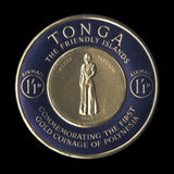 Tonga 1963 (Variety) 1s1d Gold Coinage with inverted backing paper