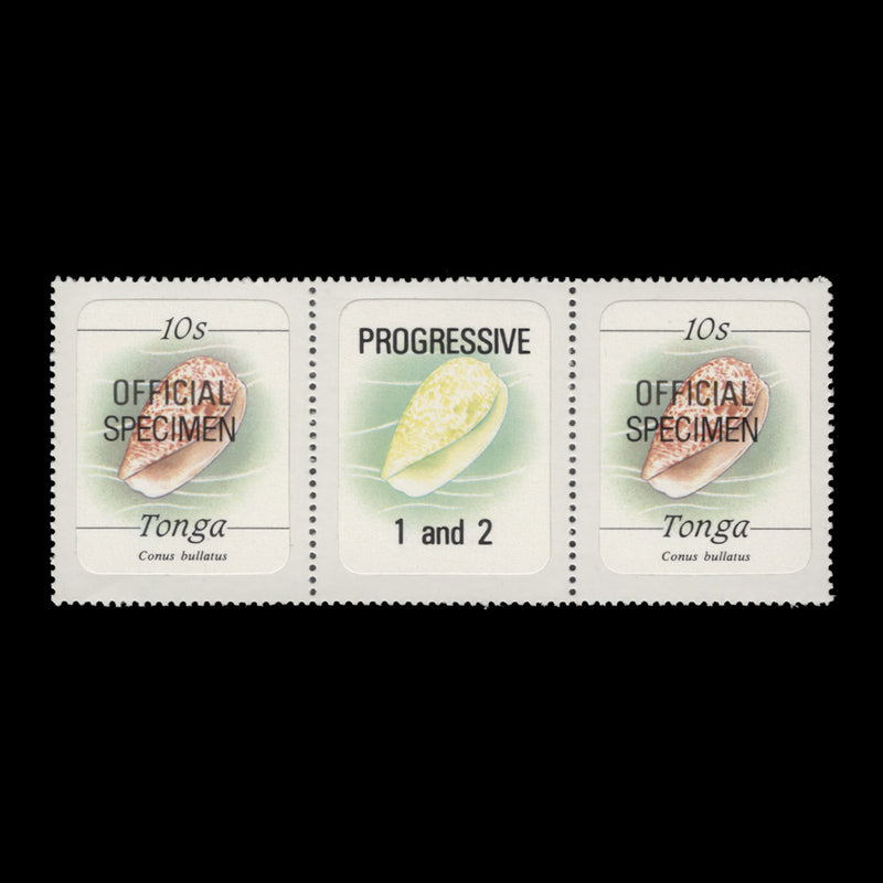 Tonga 1984 (MNH) 10s Bubble Cone SPECIMEN gutter pair, official